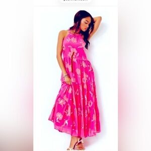 Lilly Pulitzer Beccalyn Anniversary SILK Clip  maxi- NWT!